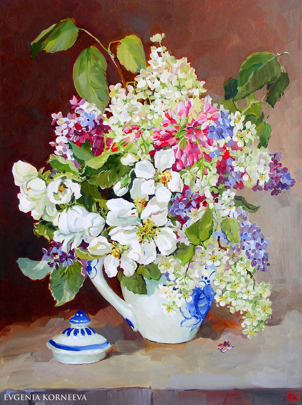 Картины с цветами - Картина цветок сирени от художника Евгении Корнеевой